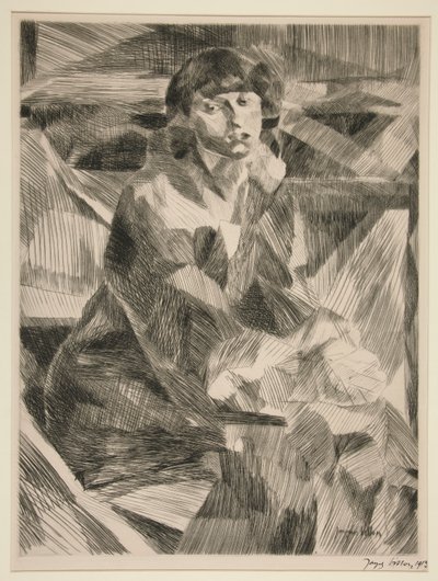 genç bir kadın portresi by Jacques Villon
