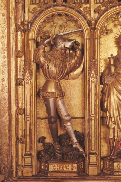 Çarmıha Gerilme Altarpiece, sol panelden St. George detayı, Chartreuse de Champmol Kilisesi