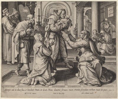 Tapınakta Sunum by Jacques de Bie after Maarten