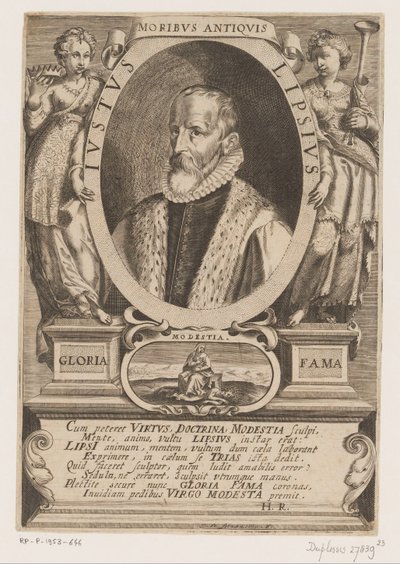 Portret van Justus Lipsius by Jacques de Fornazeris