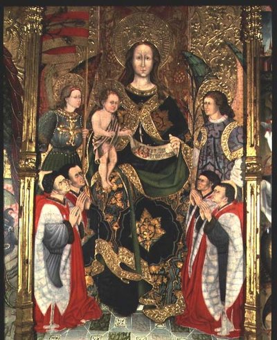 Madonna ve Çocuk, Paeria Altarpiece'in St. Michael'a adanmış orta paneli by Jaime Ferrer II