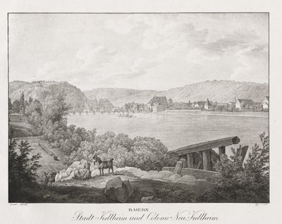 Bavyera, Kellheim Şehri ve Colonie Neu-Kellheim by Jakob Alt