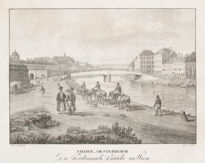 Aşağı Avusturya, Viyana'daki Ferdinand Köprüsü by Jakob Alt