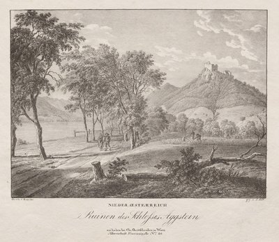 Aşağı Avusturya, Aggenstein Kalesi kalıntıları by Jakob Alt