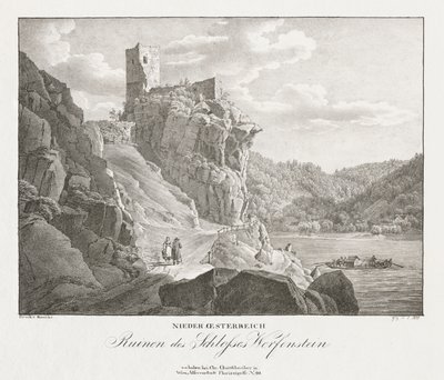 Aşağı Avusturya, Werfenstein Kalesi'nin kalıntıları by Jakob Alt