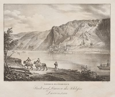 Aşağı Avusturya, kasaba ve kale kalıntıları by Jakob Alt