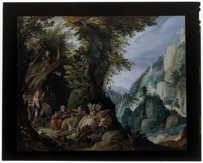 Bir Manzarada Aziz Anthony'nin Günahı by Jakob Isaaksz Swanenburgh