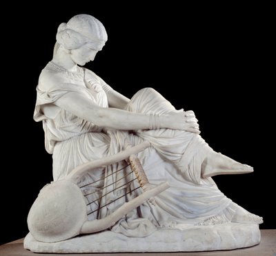 Sapho (veya Sappho, MÖ 7. yy), Antik Yunan şairi. James Pradier