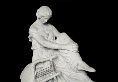 Sapho (veya Sappho, MÖ 7. yy), Antik Yunan şairi. James Pradier