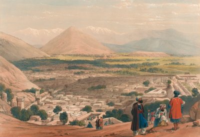 "Kalenin Üst Kısmından Balla Hissar ve Caubul Şehri [sic]" (litografi, renkli) by James (after) Atkinson
