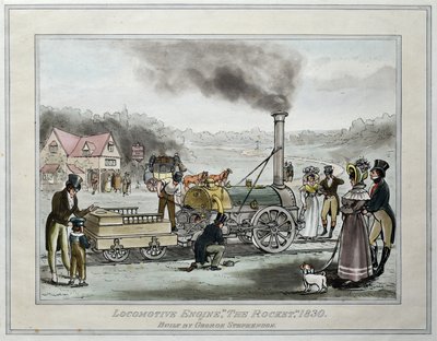 George Stephenson tarafından yapılan Lokomotif Motoru, "Roket" by James (after) Naysmith