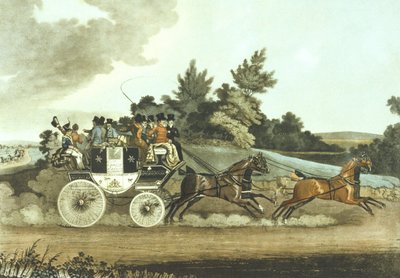 Sahne Antrenörü ve Görüş Alanındaki Muhalefet Antrenörü (renkli taş) by James (after) Pollard