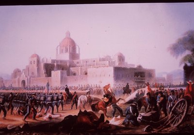 Meksika-Amerika Savaşı (1846-48), ABD birlikleri Churubusco'da San Mateo'ya saldırdı by James (after) Walker