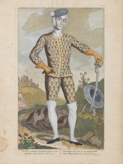 Prens Charles Edward Stuart (renkli gravür) by James (c.1692 1767) (after) Wasdail