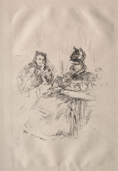 İkindi Çayı, Bayan Phillips ve Bayan Charles Whibley. by James Abbott McNeill Whistler
