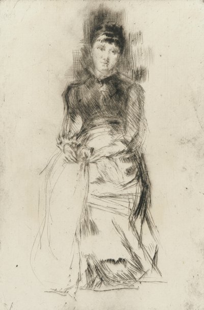Agnes, c.1873-75 (kağıt üzerinde kuru nokta) by James Abbott McNeill Whistler