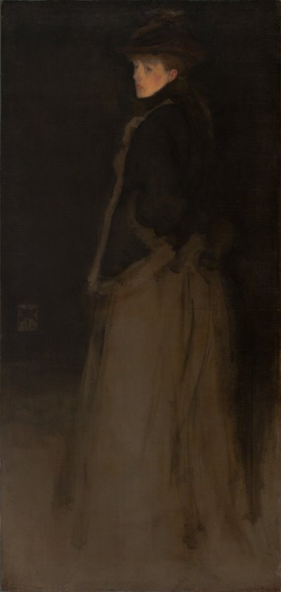 Siyah ve Kahverengi Aranjman, Kürk Ceket by James Abbott McNeill Whistler