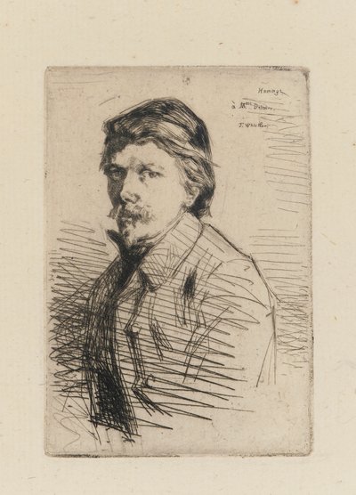 Auguste Delatre, 1858. by James Abbott McNeill Whistler