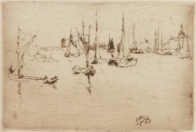 Mavnalar, Dordrecht, 1884. by James Abbott McNeill Whistler