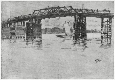 Battersea Köprüsü, Londra, 19. yüzyıl 1904. by James Abbott McNeill Whistler