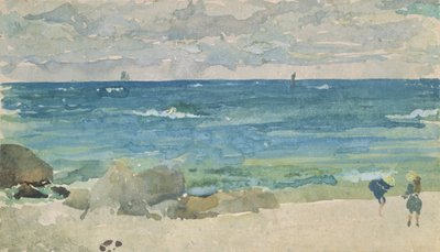 İki Figürlü Plaj Sahnesi, 1885-90 by James Abbott McNeill Whistler