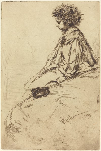 Bibi Lalouette, 1859. by James Abbott McNeill Whistler