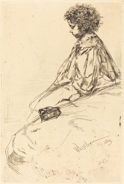 Bibi Lalouette, 1859. by James Abbott McNeill Whistler