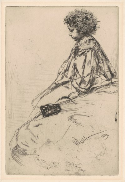 Bibi Lalouette, 1859. by James Abbott McNeill Whistler