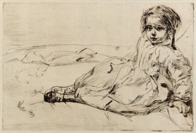 Bibi Valentin, 1859. by James Abbott McNeill Whistler