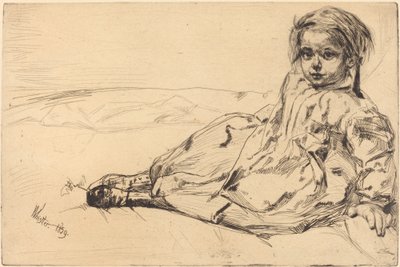 Bibi Valentin, 1859. by James Abbott McNeill Whistler