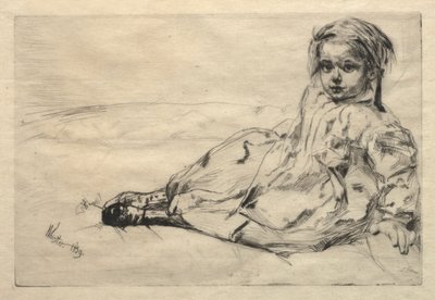 Bibi Valentin, 1859. by James Abbott McNeill Whistler
