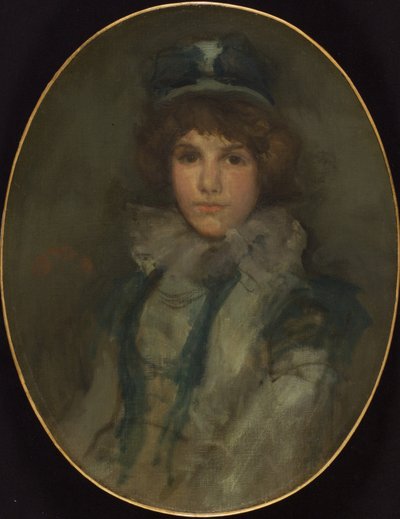Mavi ve Mercan: Küçük Mavi Bonnet, 1898 by James Abbott McNeill Whistler