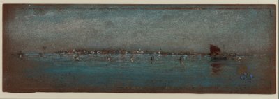 Mavi ve Gümüş - Adalar, Venedik, 1879-80 (kahverengi kağıt üzerine pastel) by James Abbott McNeill Whistler