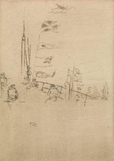 Bunting, The Naval Review, 1887 başlıklı on iki gravürden by James Abbott McNeill Whistler