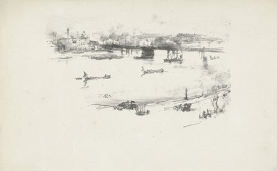 Charing Çapraz Demiryolu Köprüsü by James Abbott McNeill Whistler