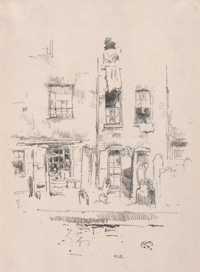 Kilise bahçesi, 1887. by James Abbott McNeill Whistler
