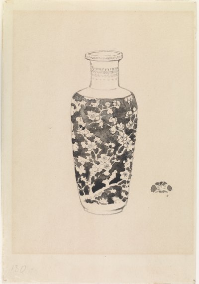 Kalın boyunlu silindirik vazo, 1876. by James Abbott McNeill Whistler