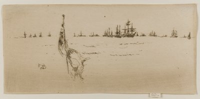 Bayrağı Daldırmak, 1887. by James Abbott McNeill Whistler