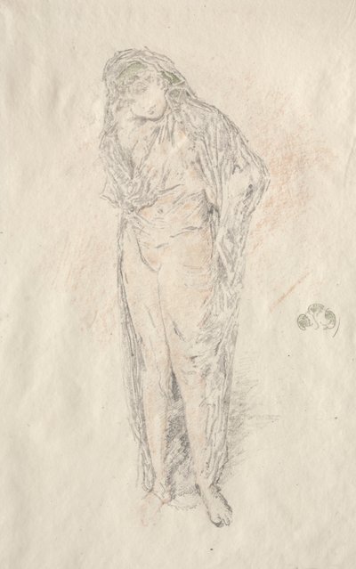 Dökümlü Şekil Ayakta. by James Abbott McNeill Whistler