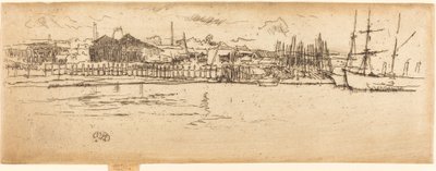 Kuru Havuz, Southampton, 1887. by James Abbott McNeill Whistler