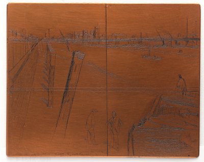 Dağlama plakası: Millbank, 1861. by James Abbott McNeill Whistler