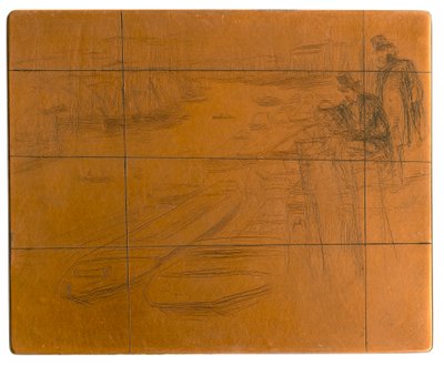 Gravür plakası: Küçük Havuz, 1861. by James Abbott McNeill Whistler