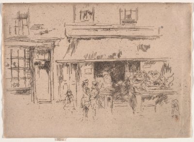 Exeter Caddesi. by James Abbott McNeill Whistler