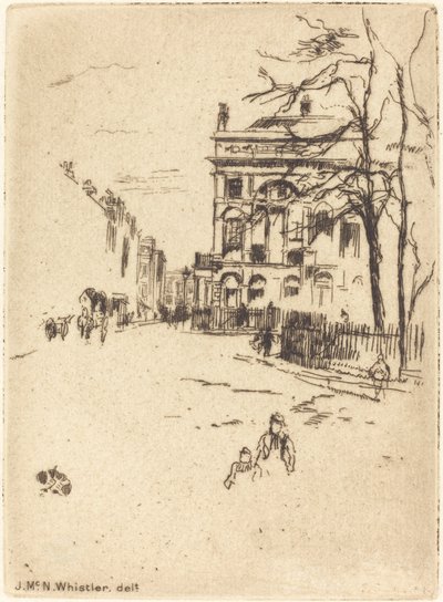 Fitzroy Meydanı. by James Abbott McNeill Whistler