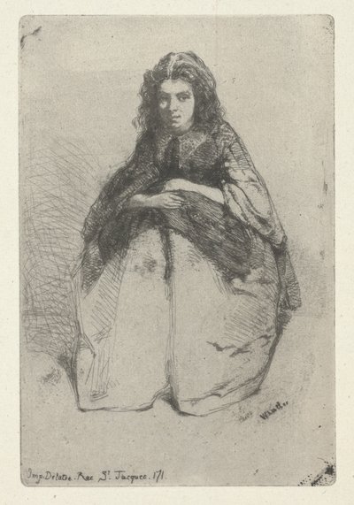 Fumette, c.1857 (aşındırma ve kuru nokta) by James Abbott McNeill Whistler
