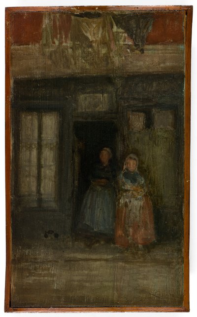Altın ve Turuncu: Komşular, c.1894-95 (ahşap panel üzerine yağlıboya) by James Abbott McNeill Whistler