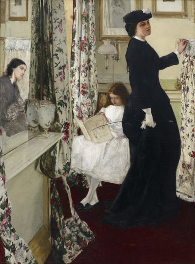 "Yeşil ve Gülde Uyum: Müzik Odası" tablosu James Abbott McNeill Whistler (1834-1903) tarafından 1860 Freer Gallery of Art, Washington ABD by James Abbott McNeill Whistler