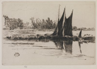 ಹರ್ಲಿಂಗ್ಹ್ಯಾಮ್, 1859 (ಕಾಗದದ ಮೇಲೆ ಕೆತ್ತನೆ) ಟರ್ಕ್ by James Abbott McNeill Whistler