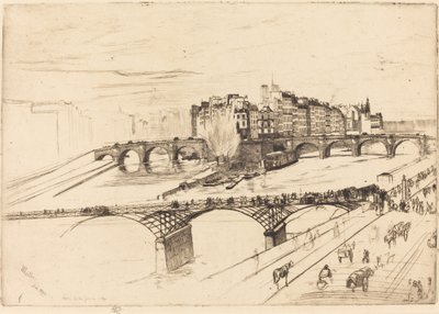 Şehir Adası, Paris, 1859. by James Abbott McNeill Whistler