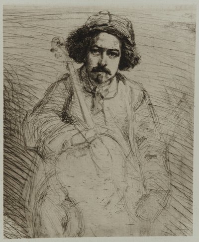 J. Becquet, Heykeltıraş, 1859. by James Abbott McNeill Whistler